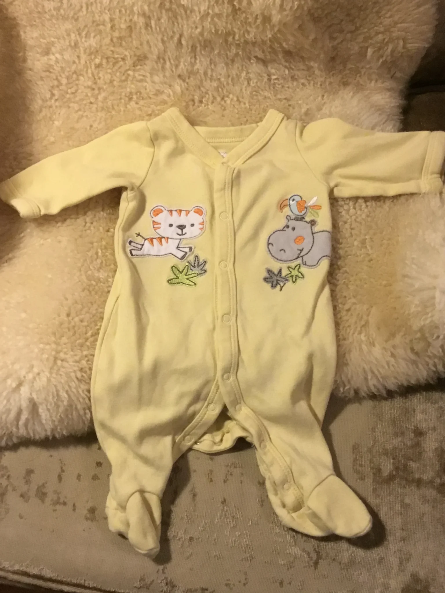 Featured image for Pyjama pattes longues 0 mois bébé naissant unisexe