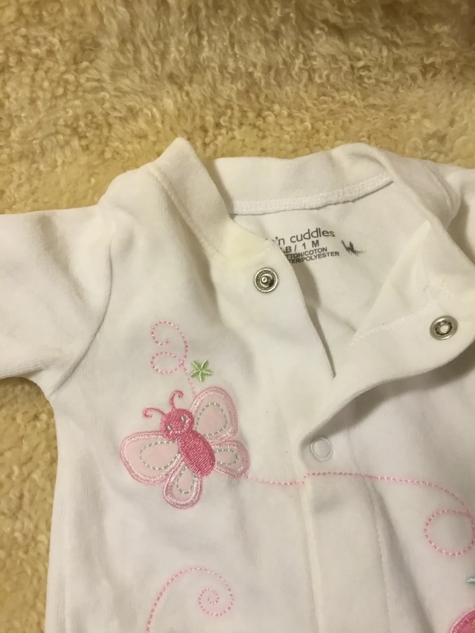 Image for Pyjama taille 1 mois imparfait pour bébé naissant fille