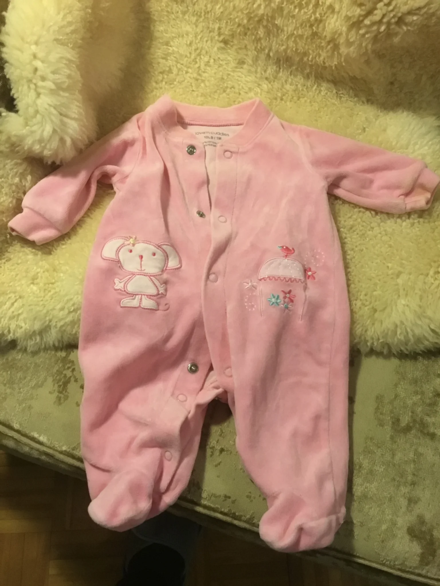 Featured image for Pyjama taille 1 mois imparfait pour bébé naissant fille