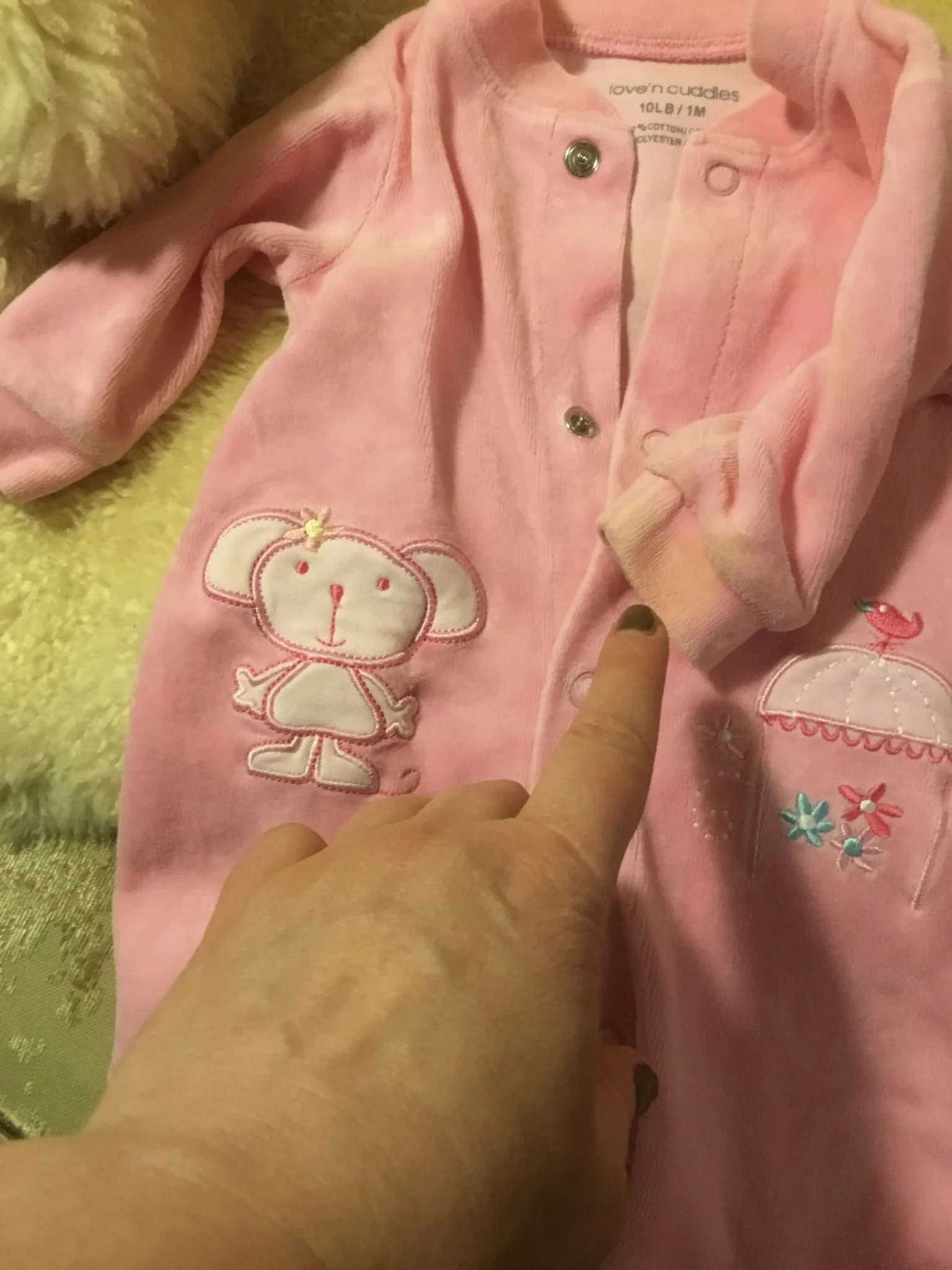 Image for Pyjama taille 1 mois imparfait pour bébé naissant fille