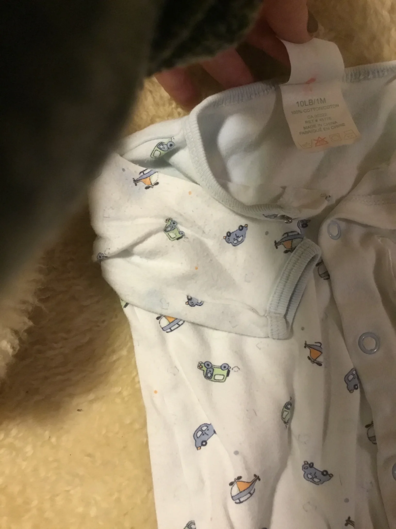 Image for Pyjama pattes longues imparfait taille 0 mois bébé unisexe (fait petit)