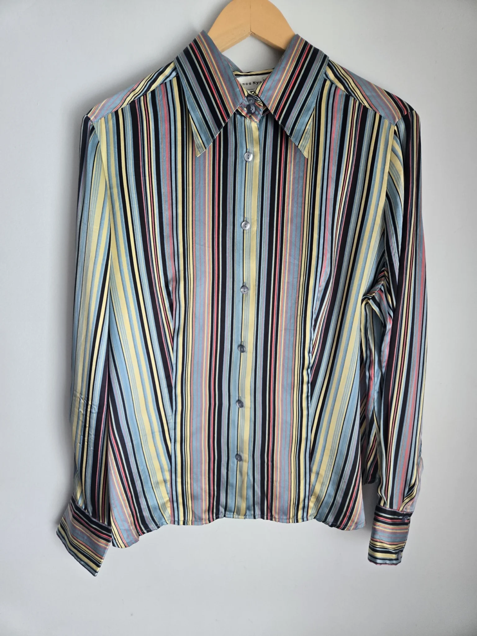 Featured image for Striped shirt 💯 silk Bianca Nygard