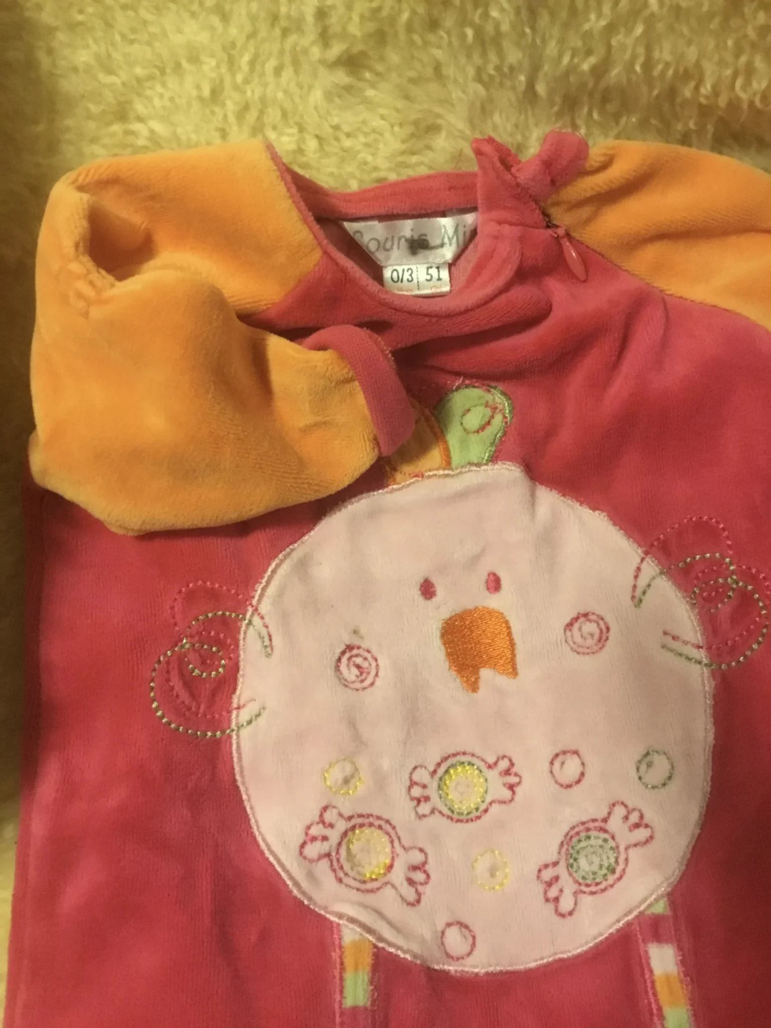 Image for Pyjama pattes longues souris mini 0 - 3 mois