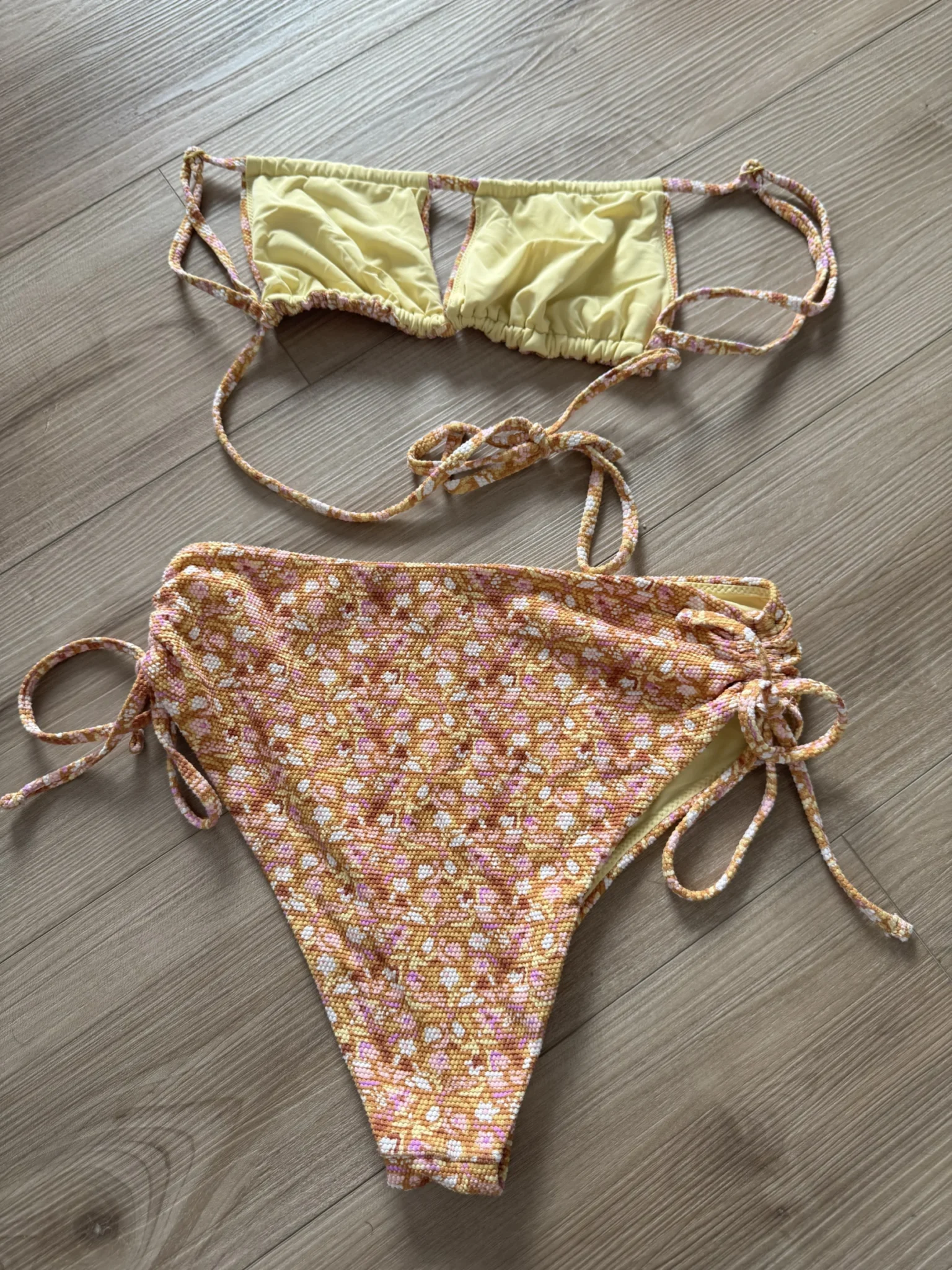 Image for Floral swimming costume set