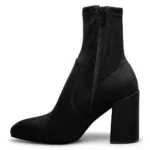 Thumbnail for Bottillons Noirs à Talons Steve Madden Teralyn Black Faux Suede Heeled Ankle Boots