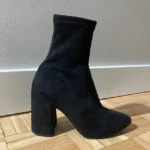 Thumbnail for Bottillons Noirs à Talons Steve Madden Teralyn Black Faux Suede Heeled Ankle Boots
