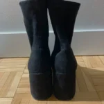 Thumbnail for Bottillons Noirs à Talons Steve Madden Teralyn Black Faux Suede Heeled Ankle Boots