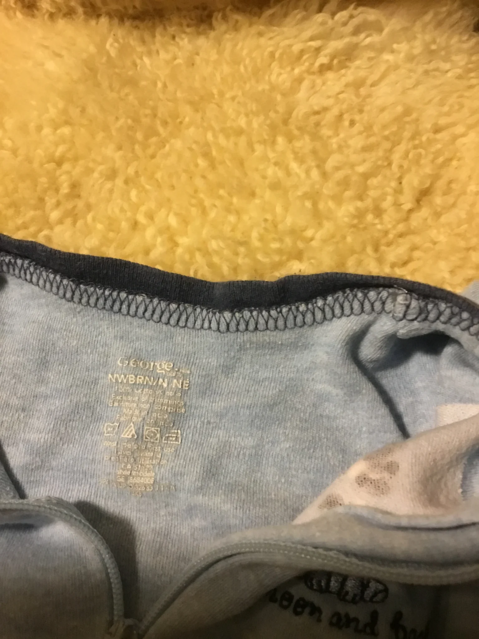 Image for Pyjama pattes longues George bébé naissant unisexe