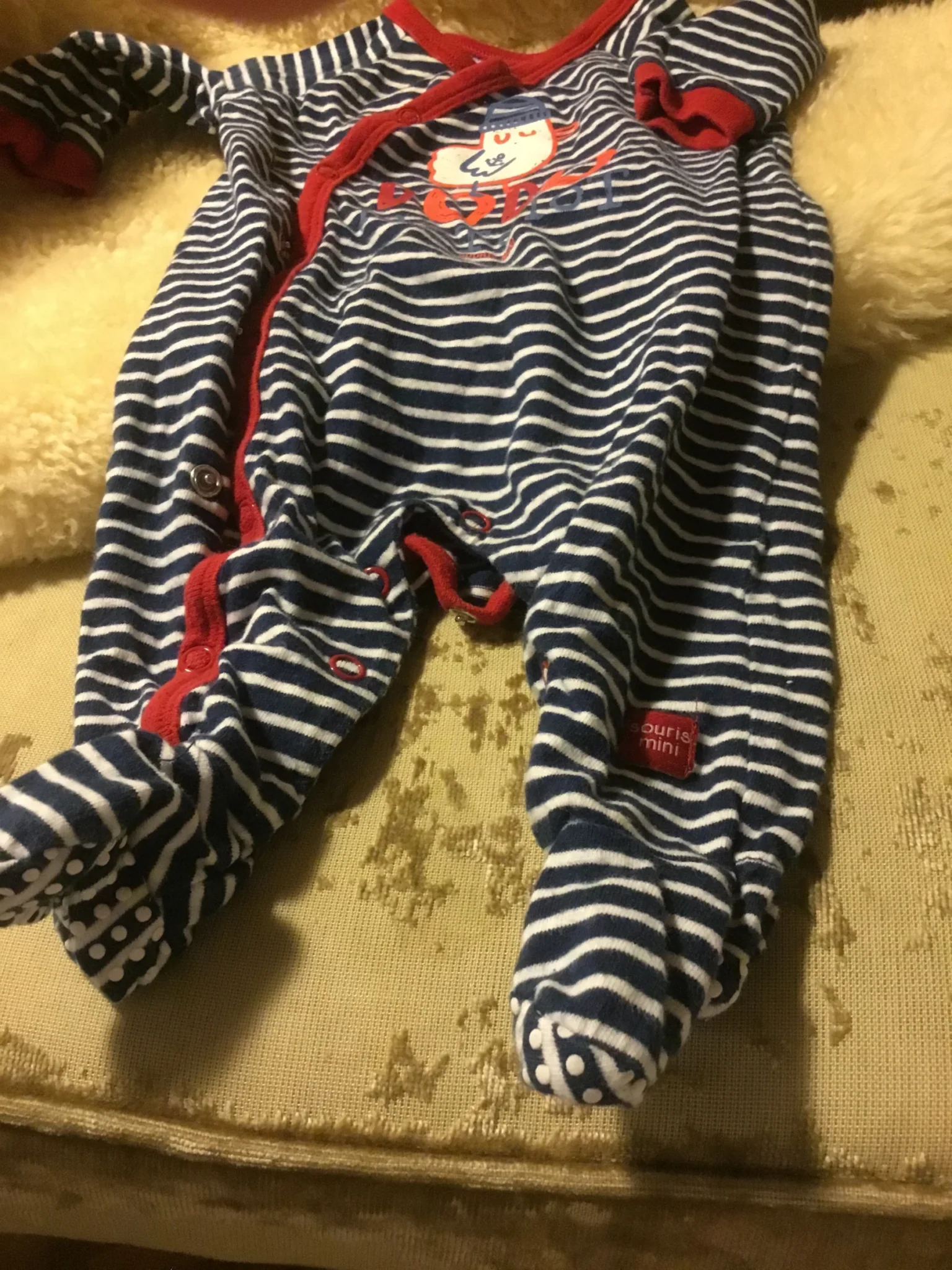 Image for Pyjama pattes longues souris mini bébé naissant unisexe
