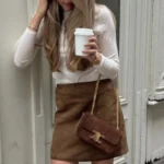 Featured thumbnail for English factory faux suede skirt