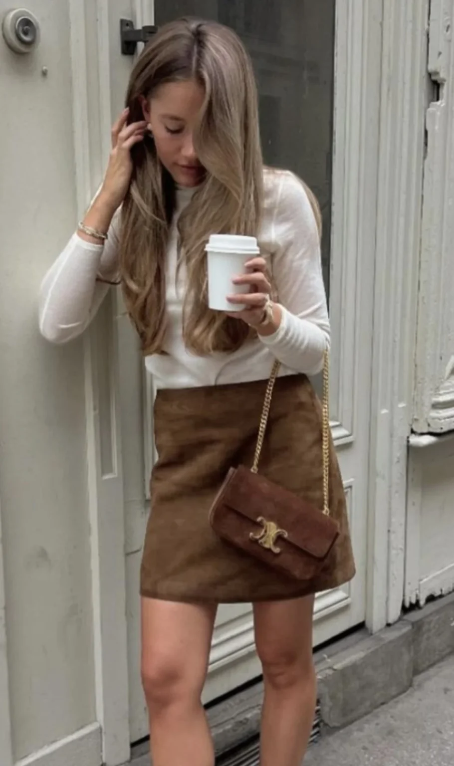 Featured image for English factory faux suede skirt