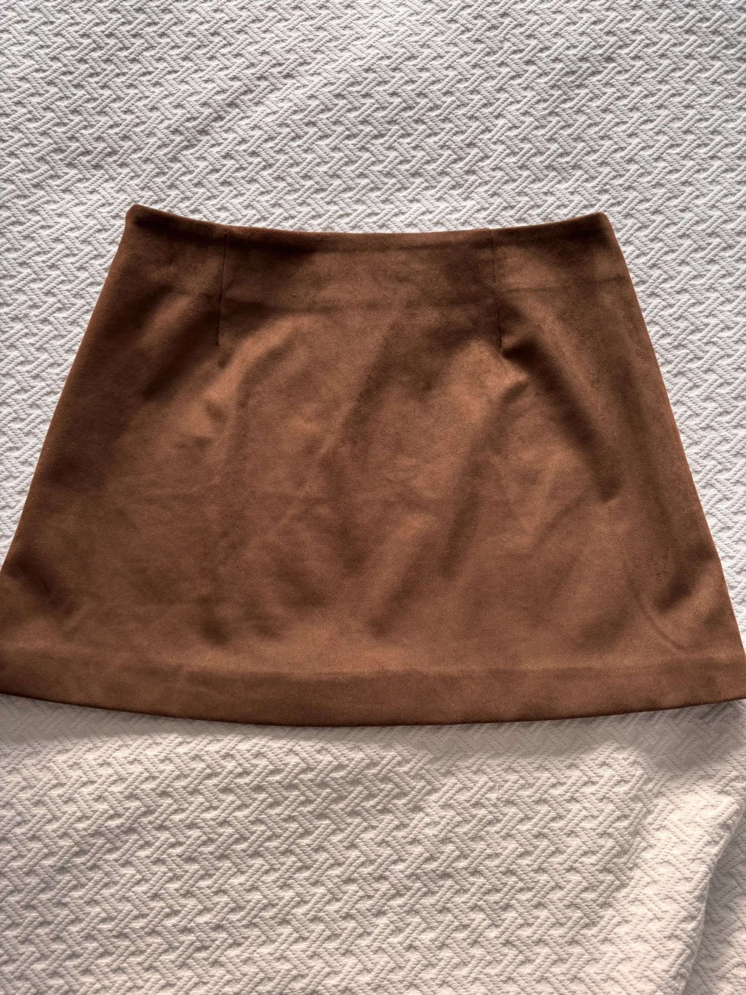Image for English factory faux suede skirt