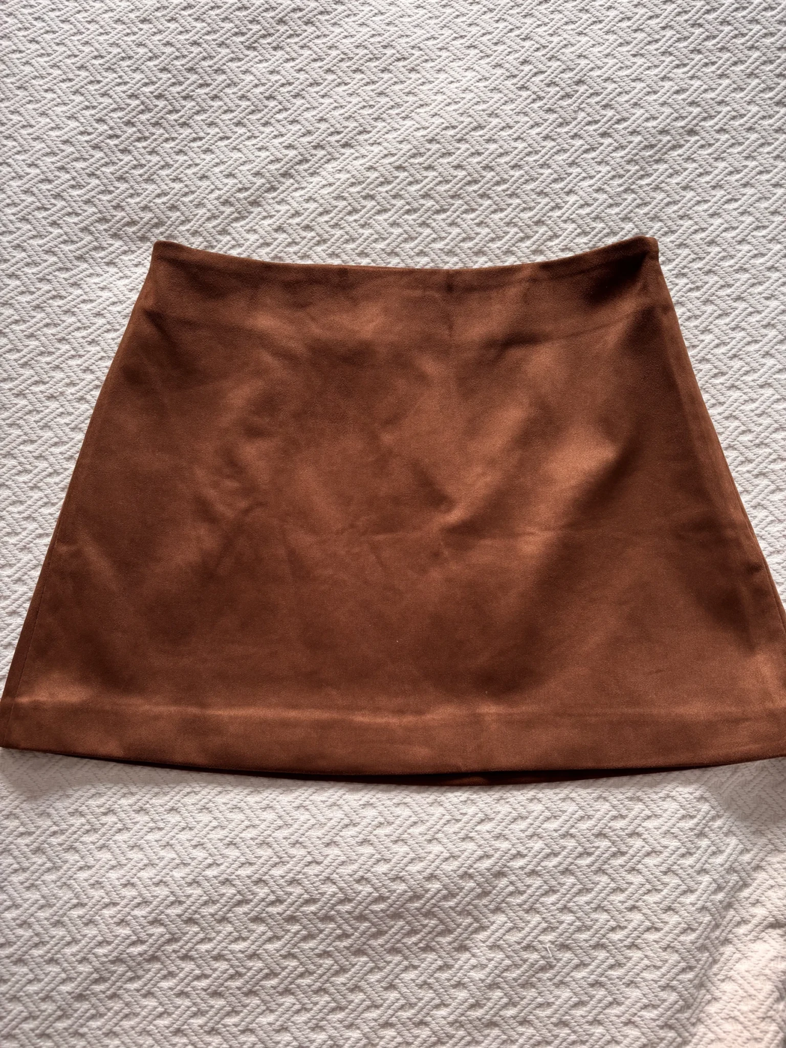 Image for English factory faux suede skirt