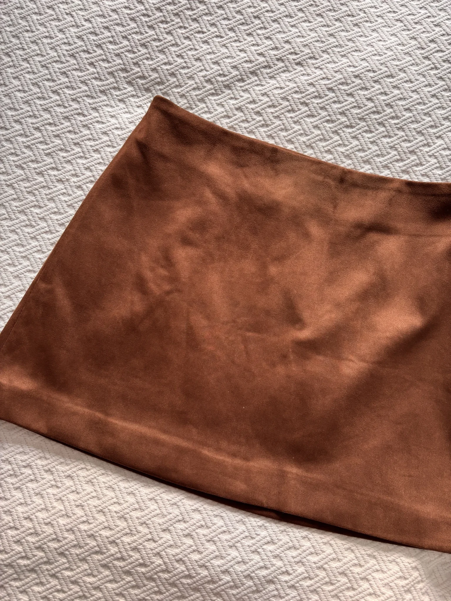 Image for English factory faux suede skirt