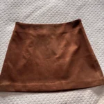 Thumbnail for English factory faux suede skirt