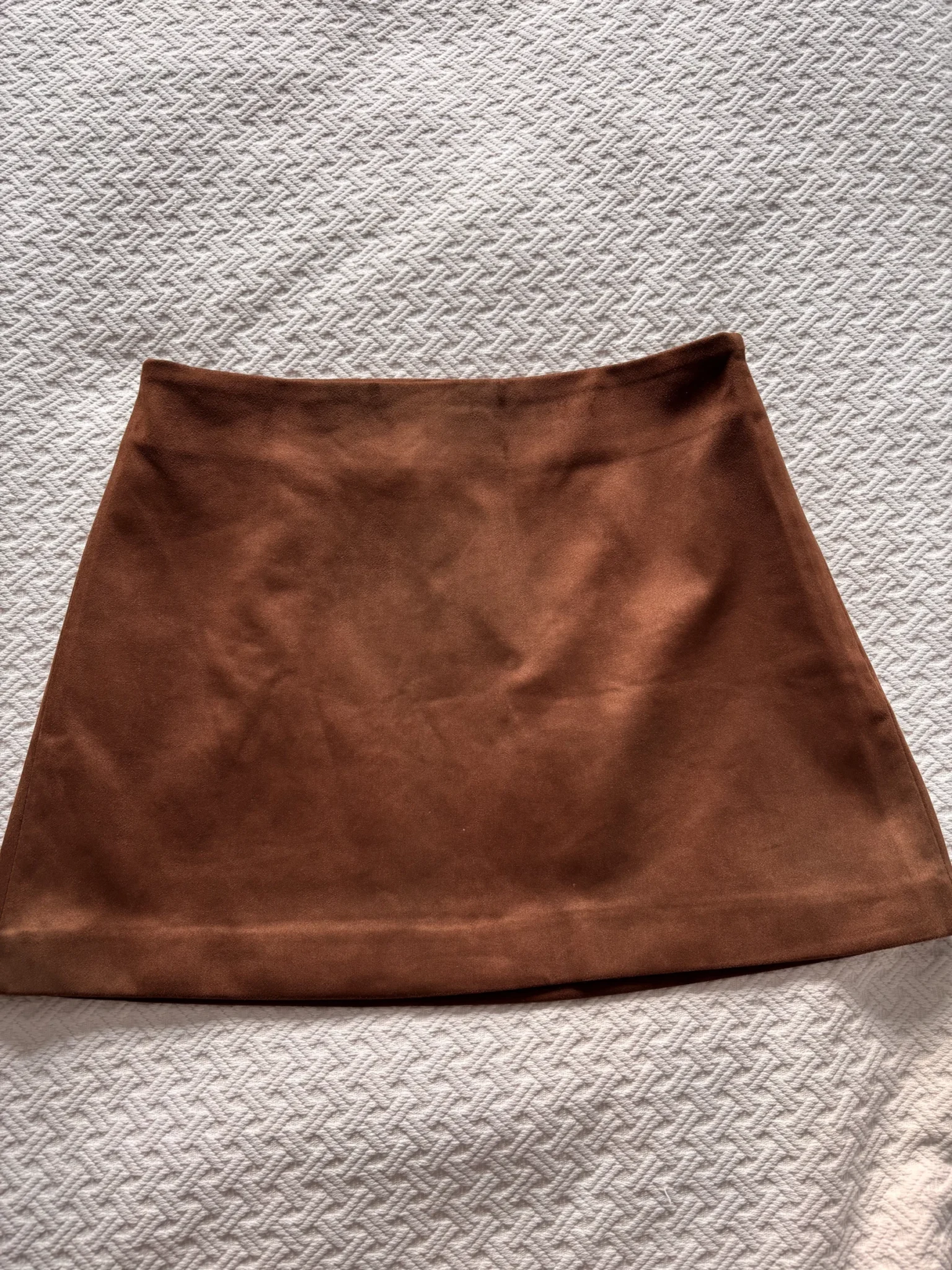 Image for English factory faux suede skirt