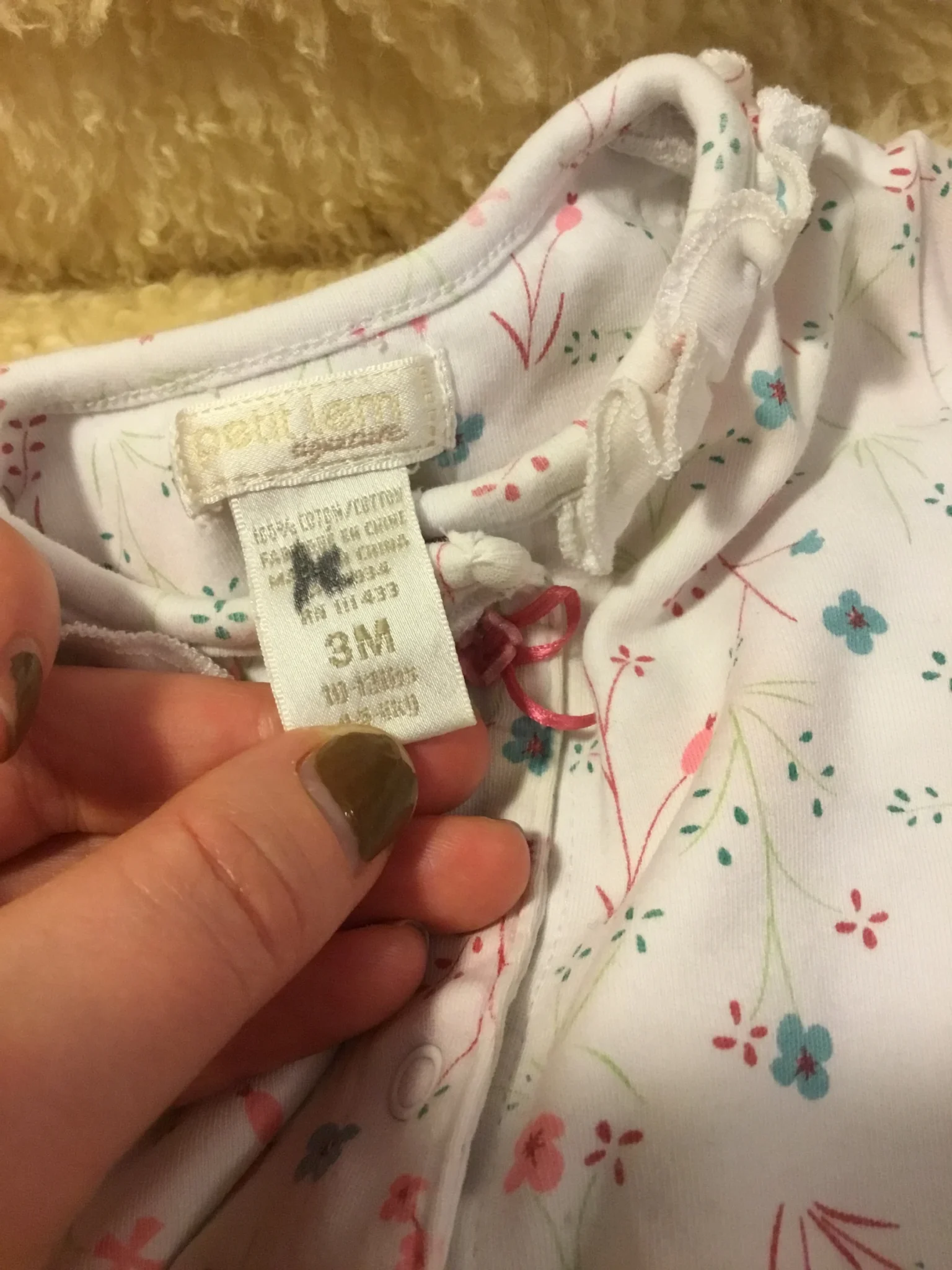 Image for Romper pyjama pattes courtes bébé fille 3 mois