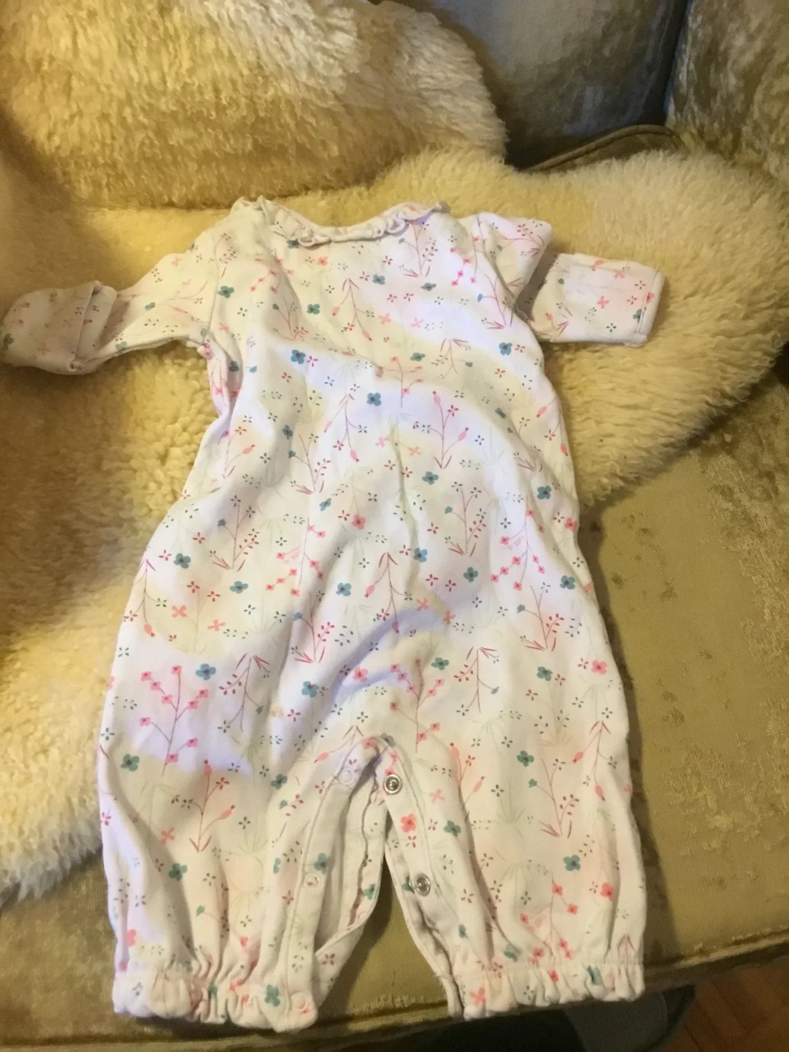 Image for Romper pyjama pattes courtes bébé fille 3 mois