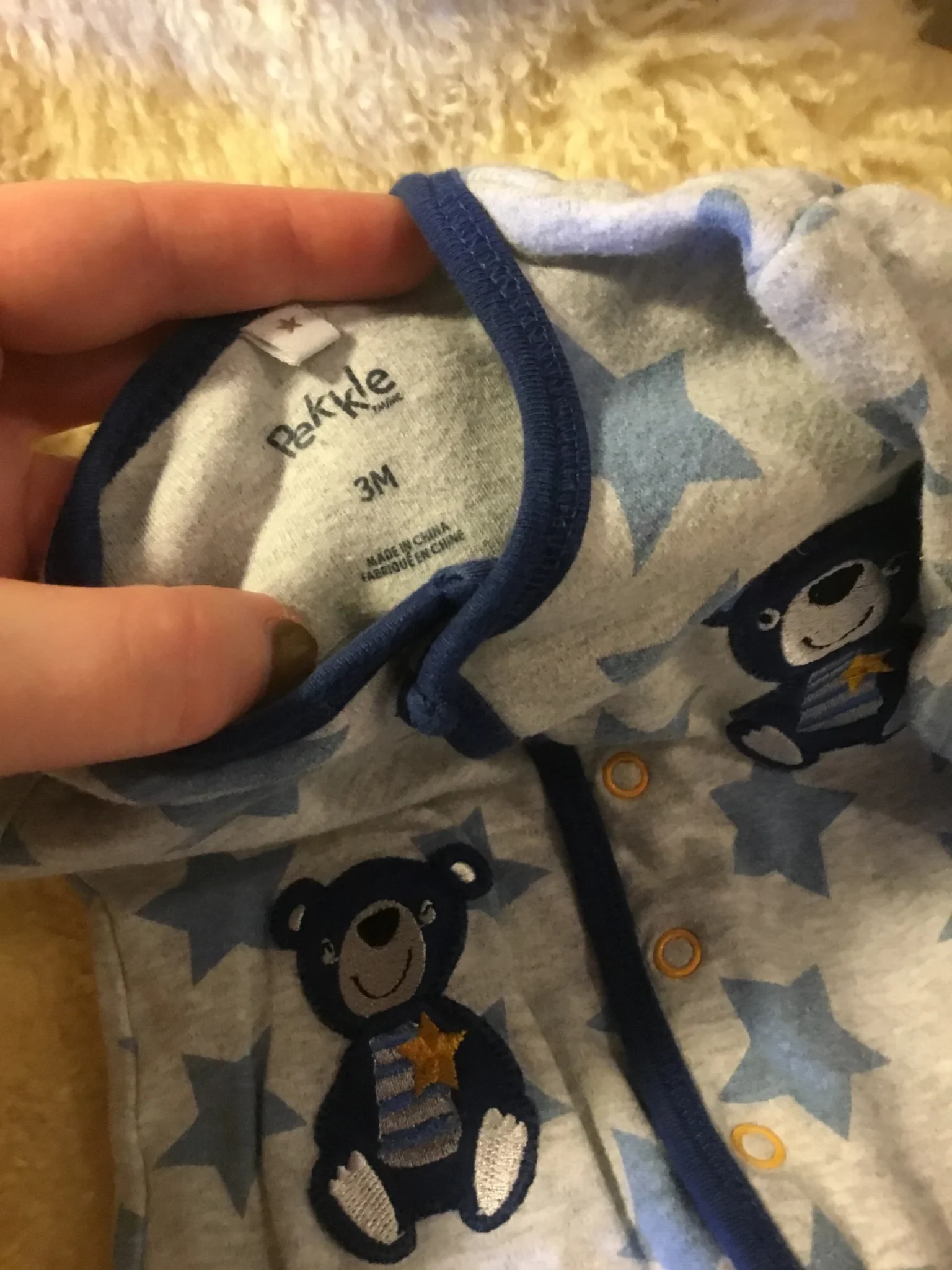 Image for Pyjama pattes longues pekkle 3 mois bébé unisexe