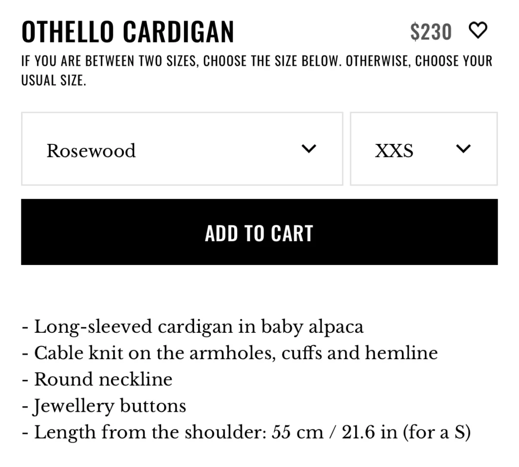 Image for Sézane Othello Cardigan XXS