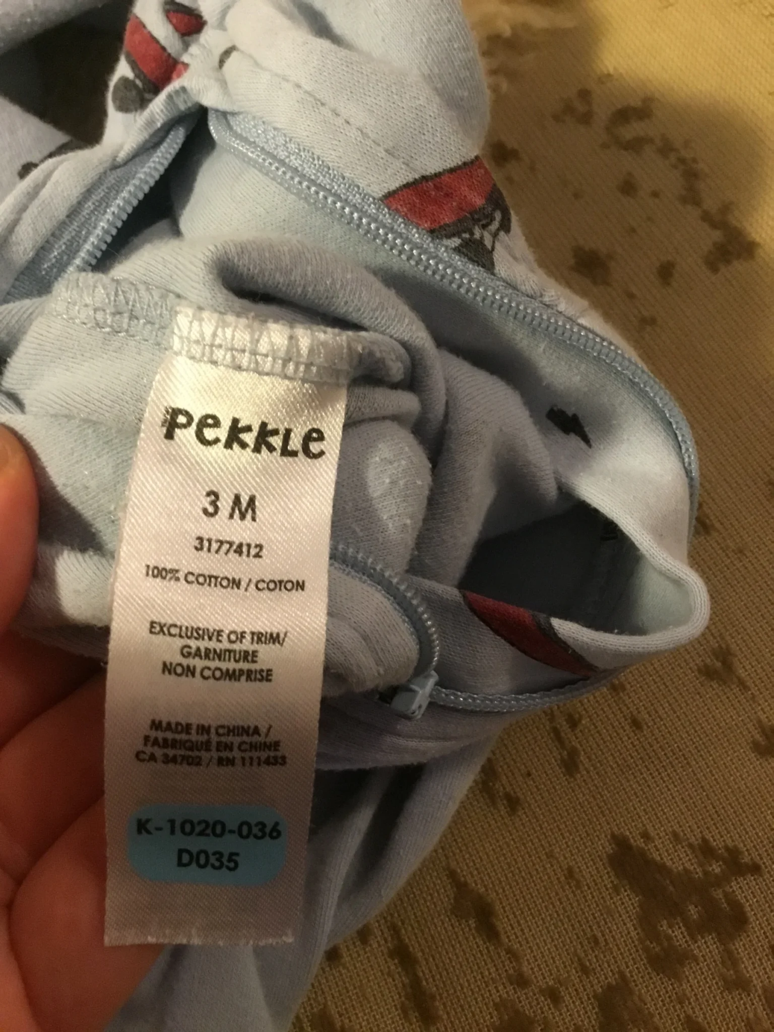 Image for Pyjama pattes longues pekkle 3 mois bébé unisexe