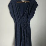 Featured thumbnail for Navy polka dot wrap dress
