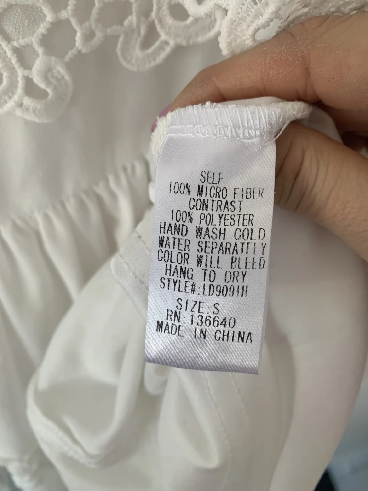 Image for White lace dress - boutique 1861 - size small