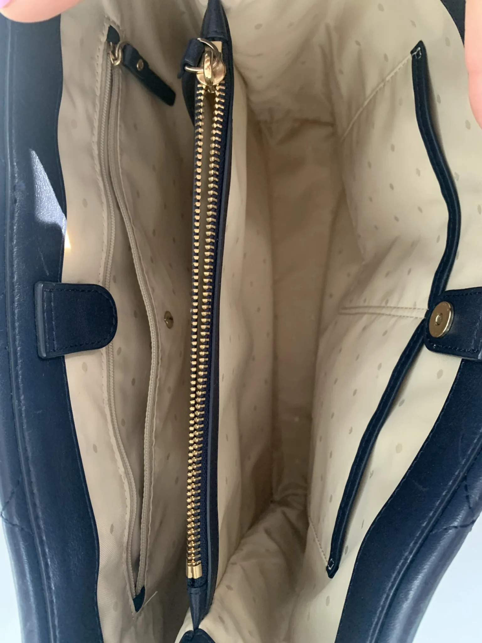 Image for 💙 Sac Kate spade bleu marine matelassé en cuir