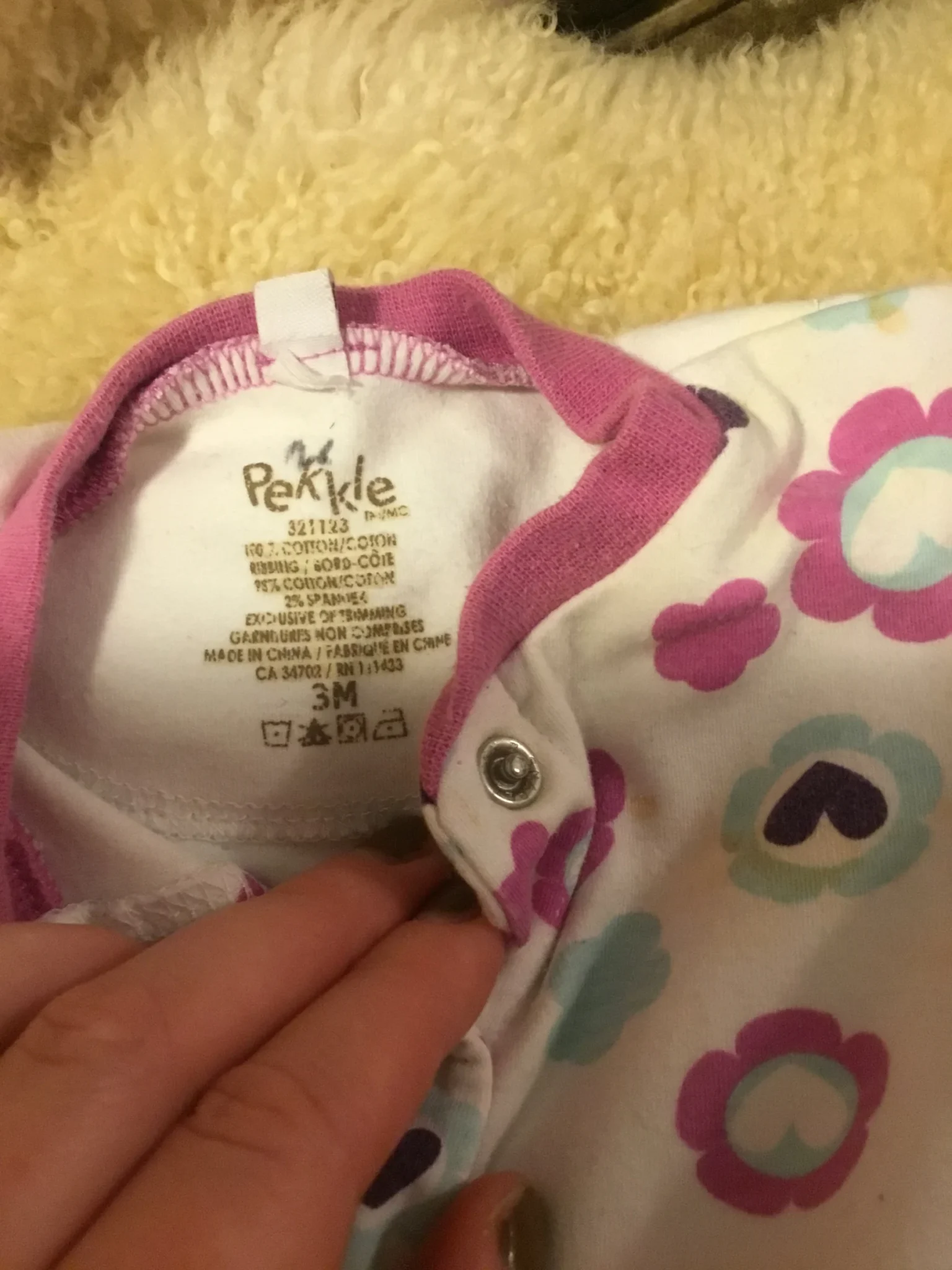 Image for Pyjama pattes longues imparfait pekkle 3 mois bébé fille