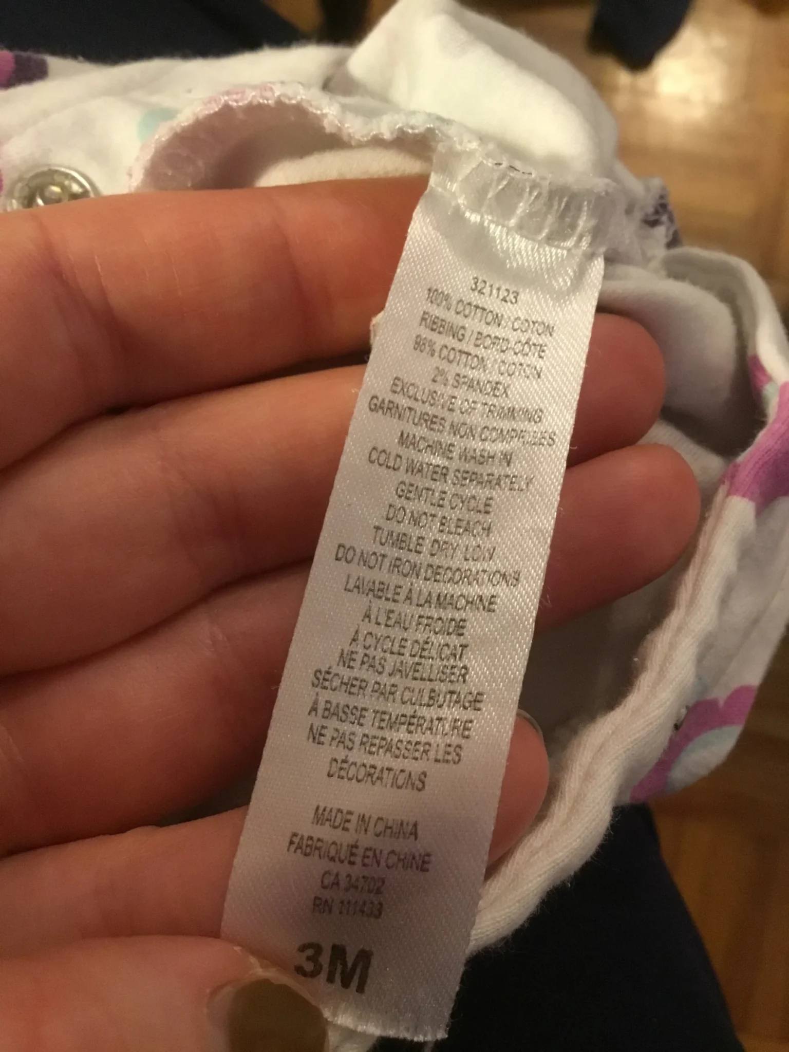Image for Pyjama pattes longues imparfait pekkle 3 mois bébé fille