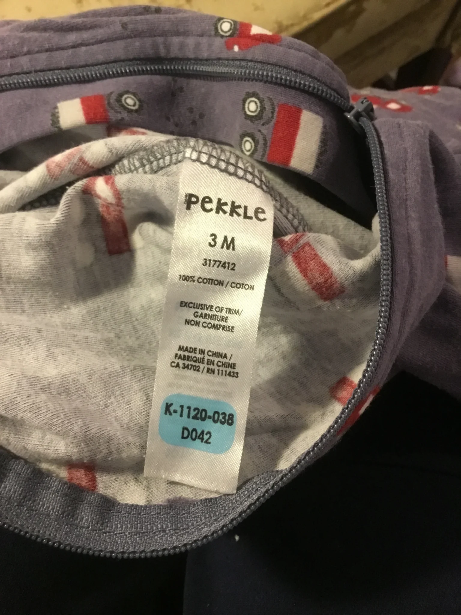 Image for Pyjama pattes longues pekkle 3 mois bébé unisexe