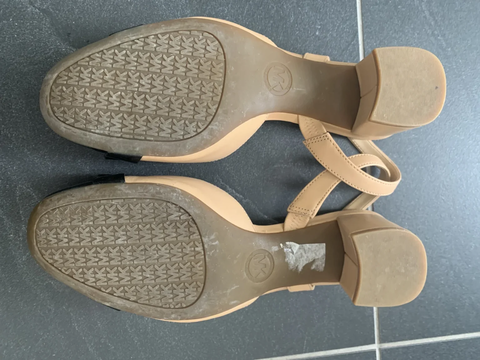 Image for Michael Kors nude and black slingback pumps Size 6