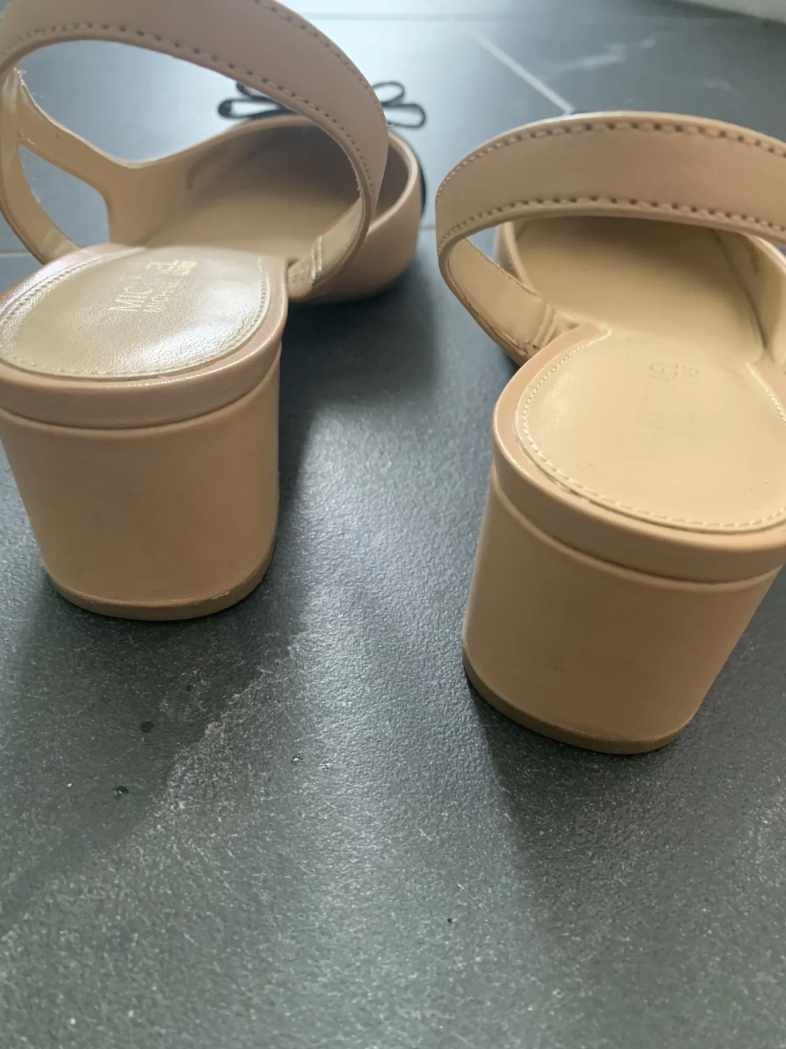 Image for Michael Kors nude and black slingback pumps Size 6