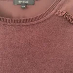 Thumbnail for RW&CO burgundy jumper with satin sleeves - XS