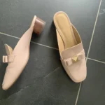 Thumbnail for Mule rose pâle en cuir Michael Kors taille 6