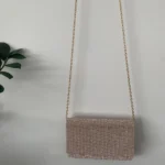Featured thumbnail for Small pink gold rhinestone evening clutch bag