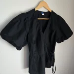 Featured thumbnail for Cotton wrap-around blouse