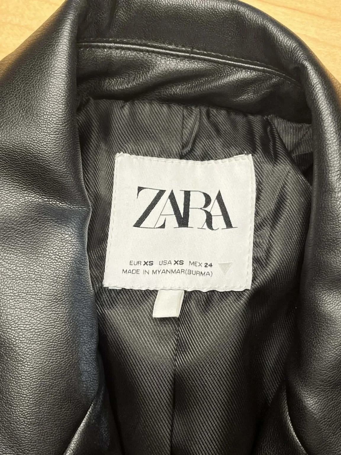 Image for Manteau de cuir Zara