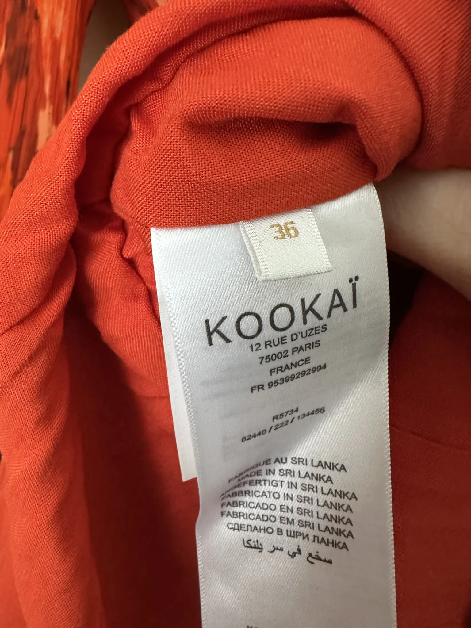 Image for Kookaï burnt orange dress - size 36 (small)