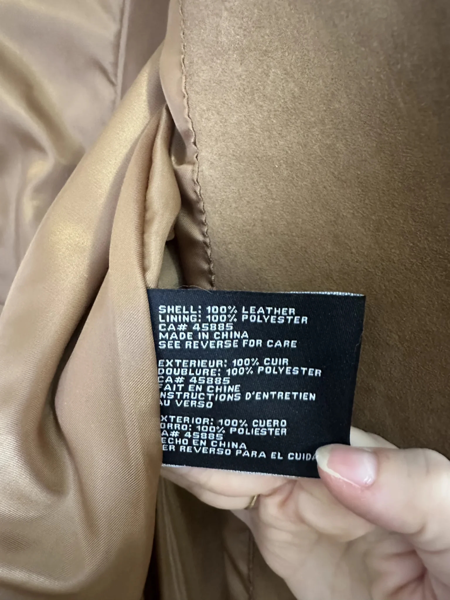 Image for Michael Kors tan suede mid-season jacket/coat size xs