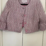 Featured thumbnail for Pink tweed cropped jacket - Gal meets glam size 2(xs/s)