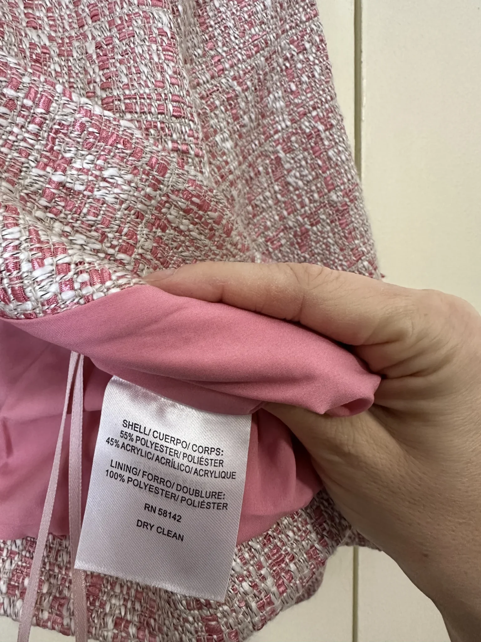 Image for Pink tweed cropped jacket - Gal meets glam size 2(xs/s)