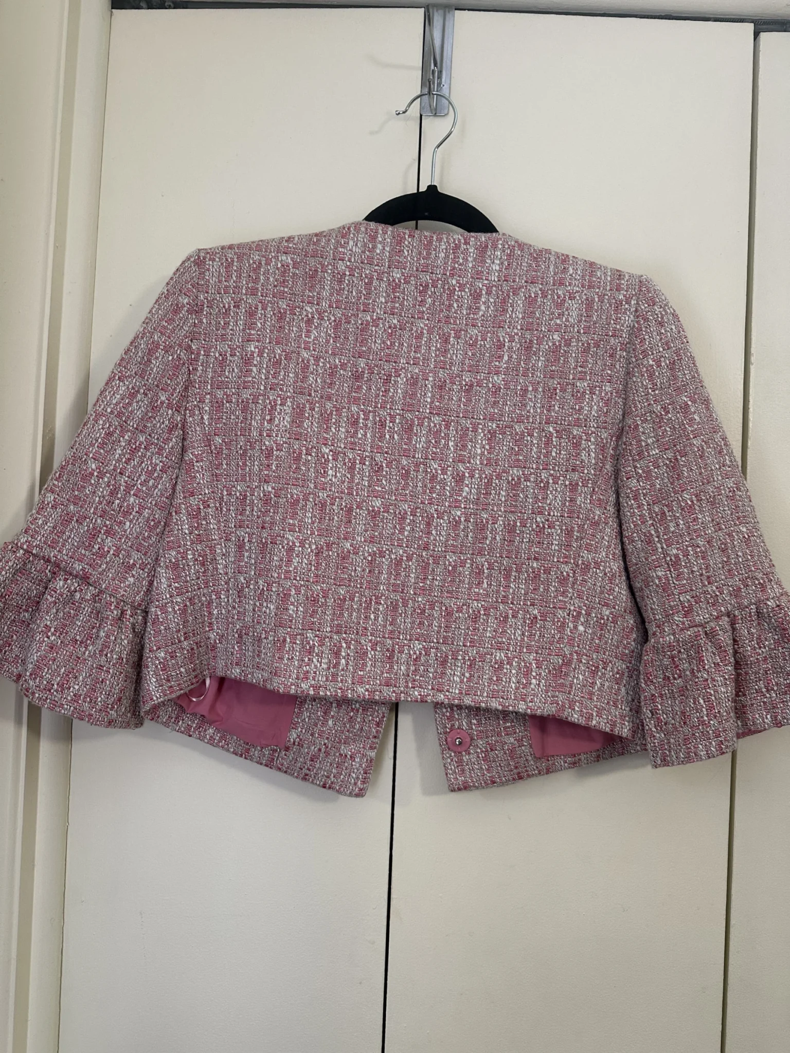 Image for Pink tweed cropped jacket - Gal meets glam size 2(xs/s)