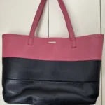 Featured thumbnail for Large black and pink leather bag by Kanevas
