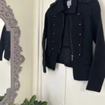 Featured thumbnail for Tristan 100% black wool jacket size xs