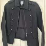 Thumbnail for Tristan 100% black wool jacket size xs