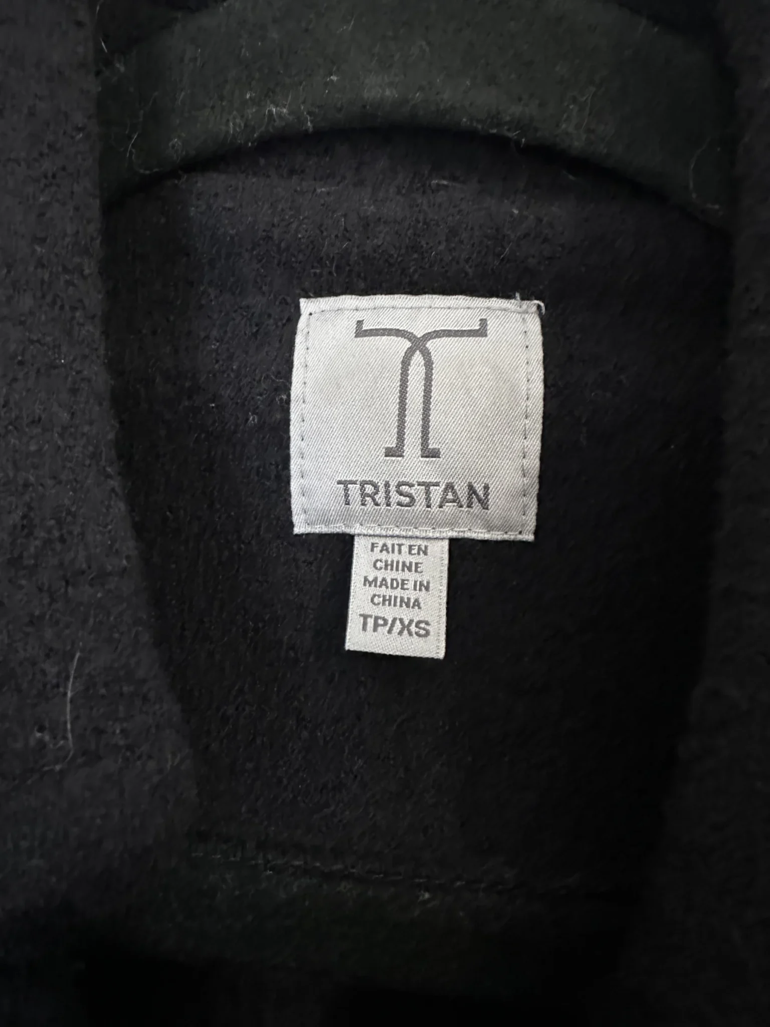 Image for Tristan 100% black wool jacket size xs