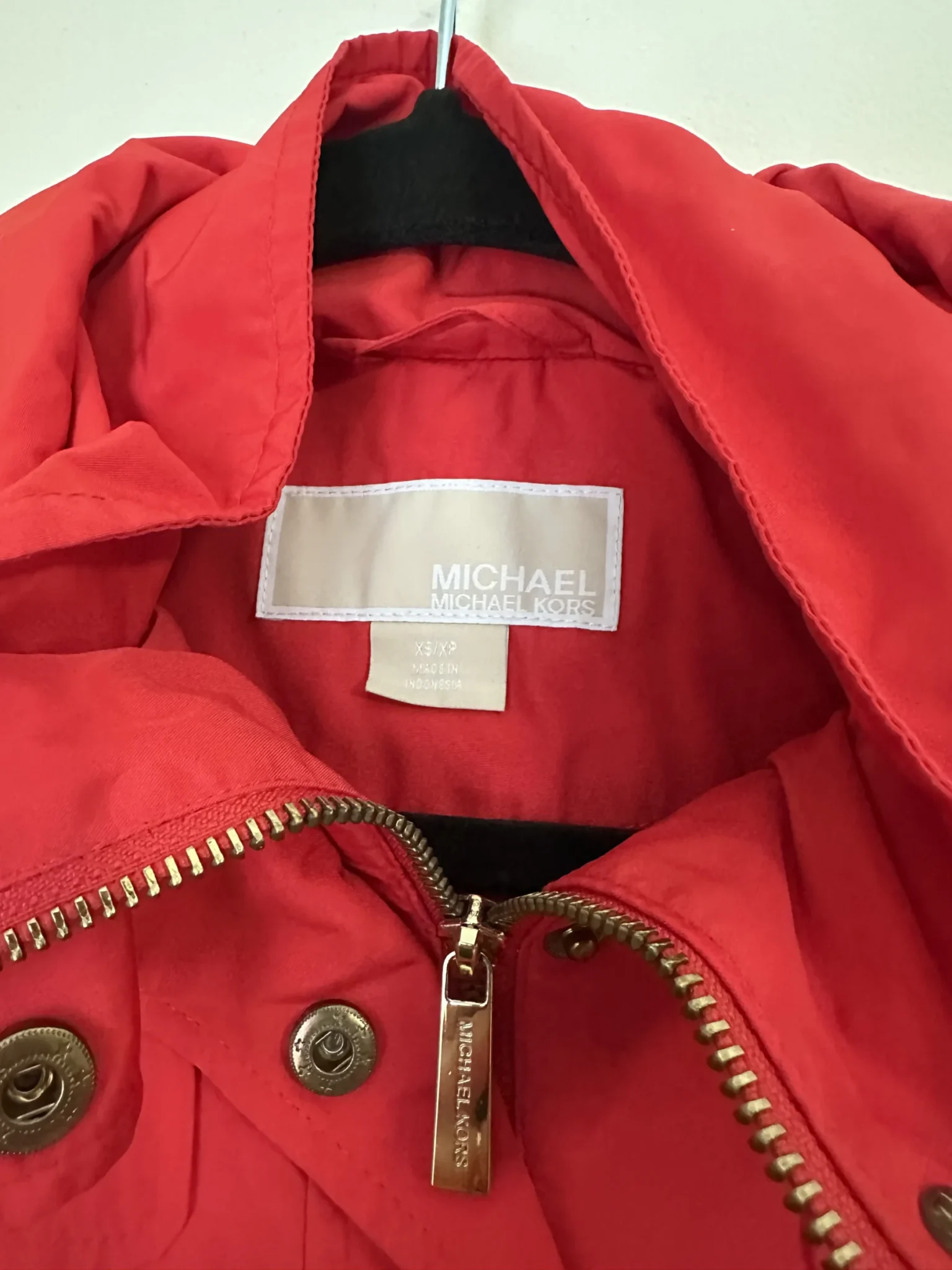 Image for Michael Kors red mid-season coat size xs