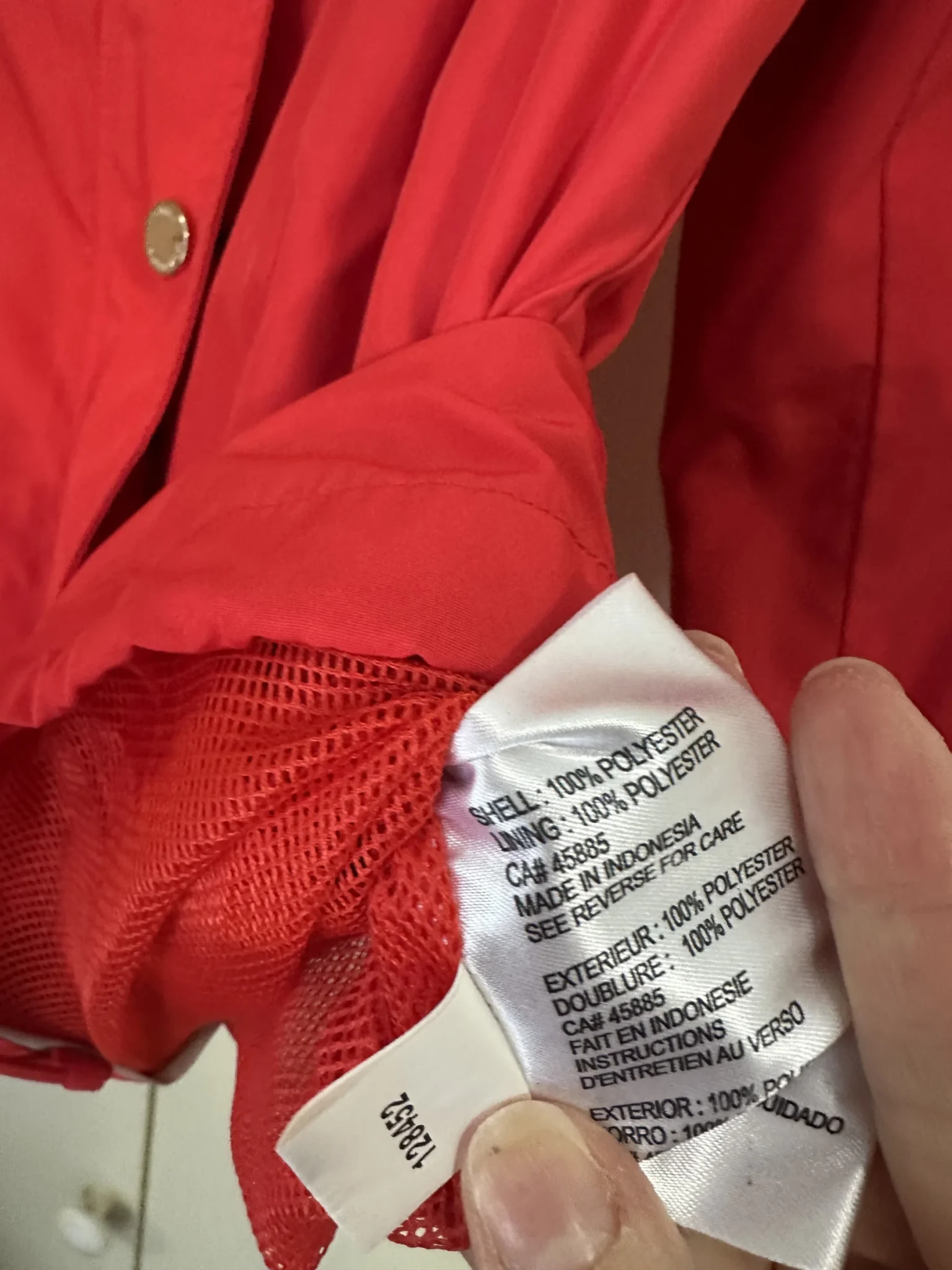 Image for Michael Kors red mid-season coat size xs