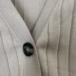 Thumbnail for Tristan beige ribbed cardigan size xs